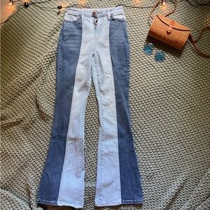 Split wash altar’d state boot cut jeans